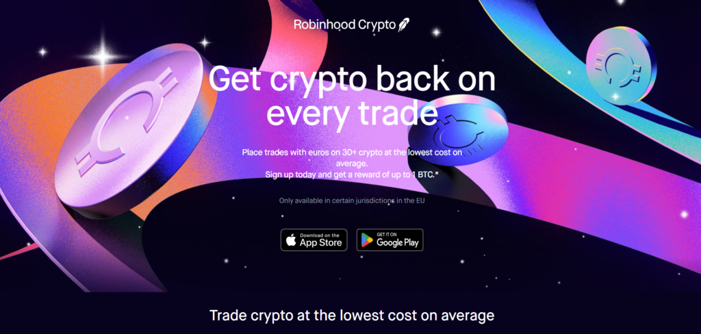 betterment vs robinhood: robinhood homepage