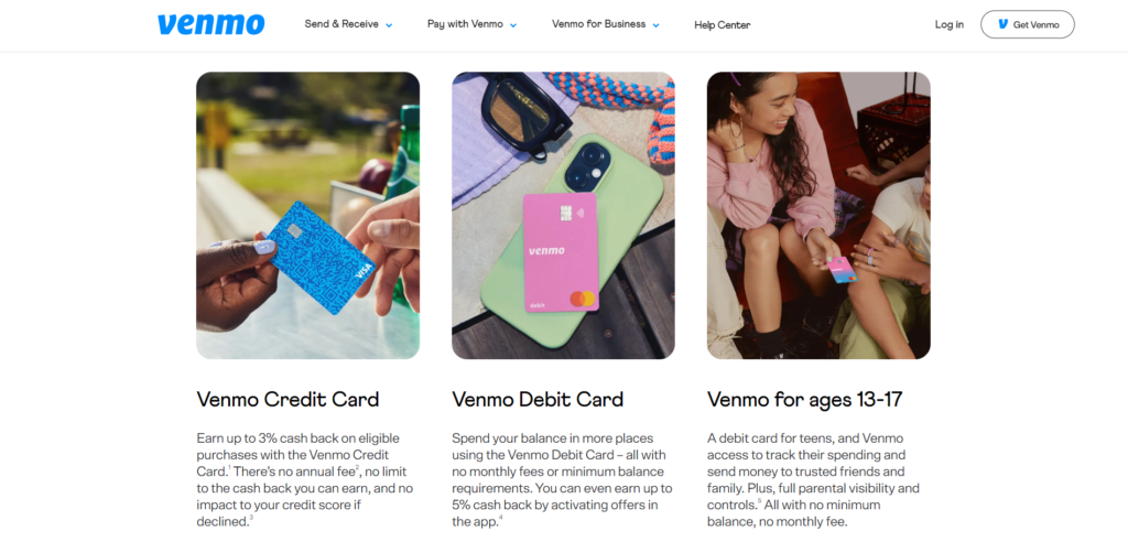 venmo vs square: venmo homepage