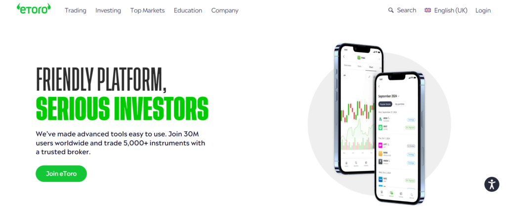 etoro vs plus500: etoro homepage