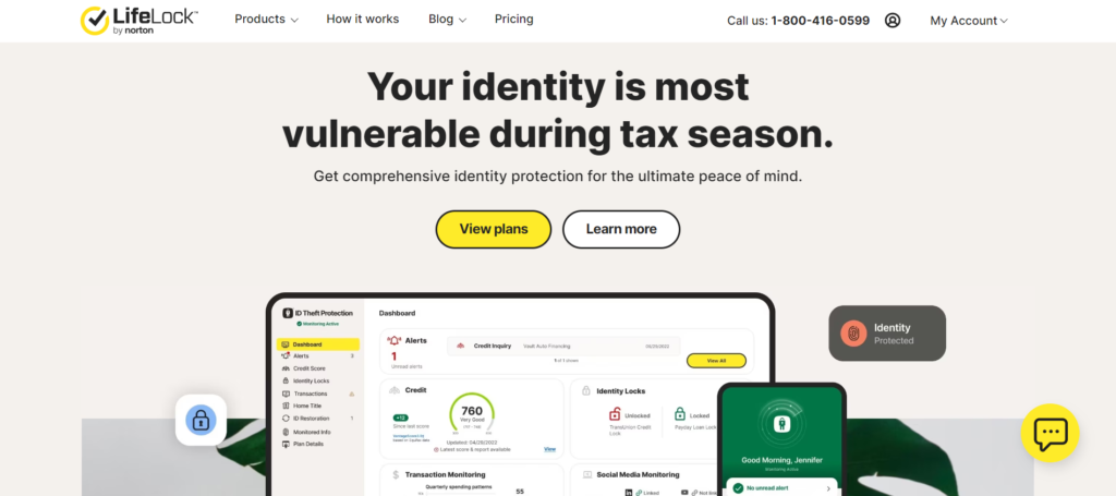 identity guard vs lifelock: lifelock homepage